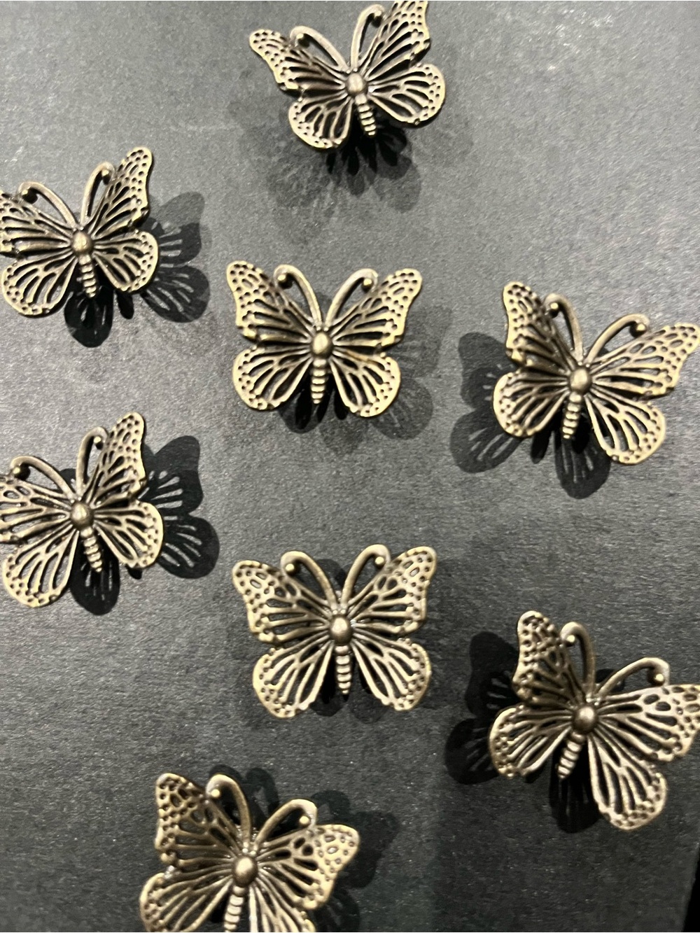 Brass Butterfly Knobs/Pulls (set of 8)